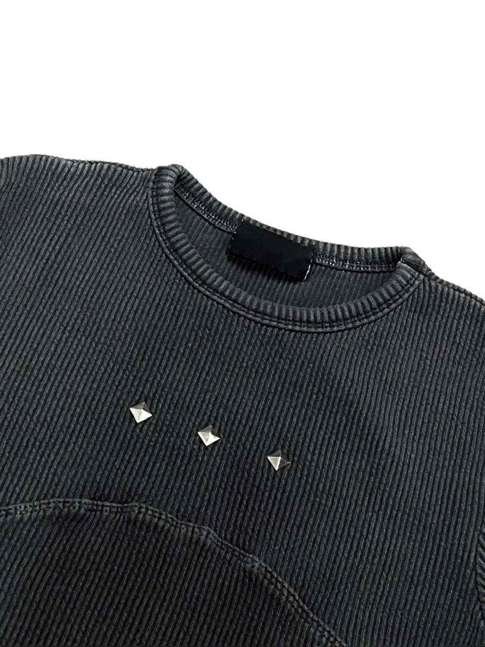 受注制【Never mind the XU】pigment rib crop tee (3color)