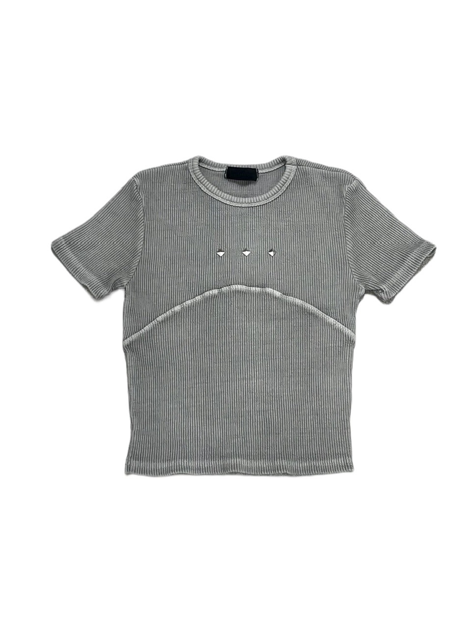 受注制【Never mind the XU】pigment rib crop tee (3color)