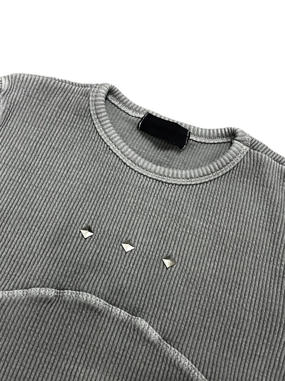 受注制【Never mind the XU】pigment rib crop tee (3color)