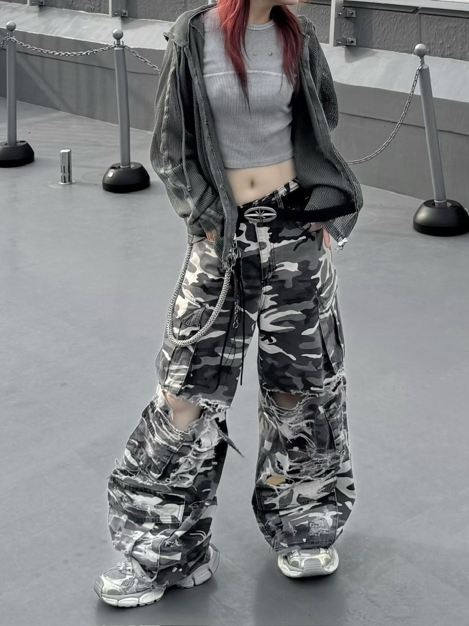 受注制【Never mind the XU】pigment rib crop tee (3color)