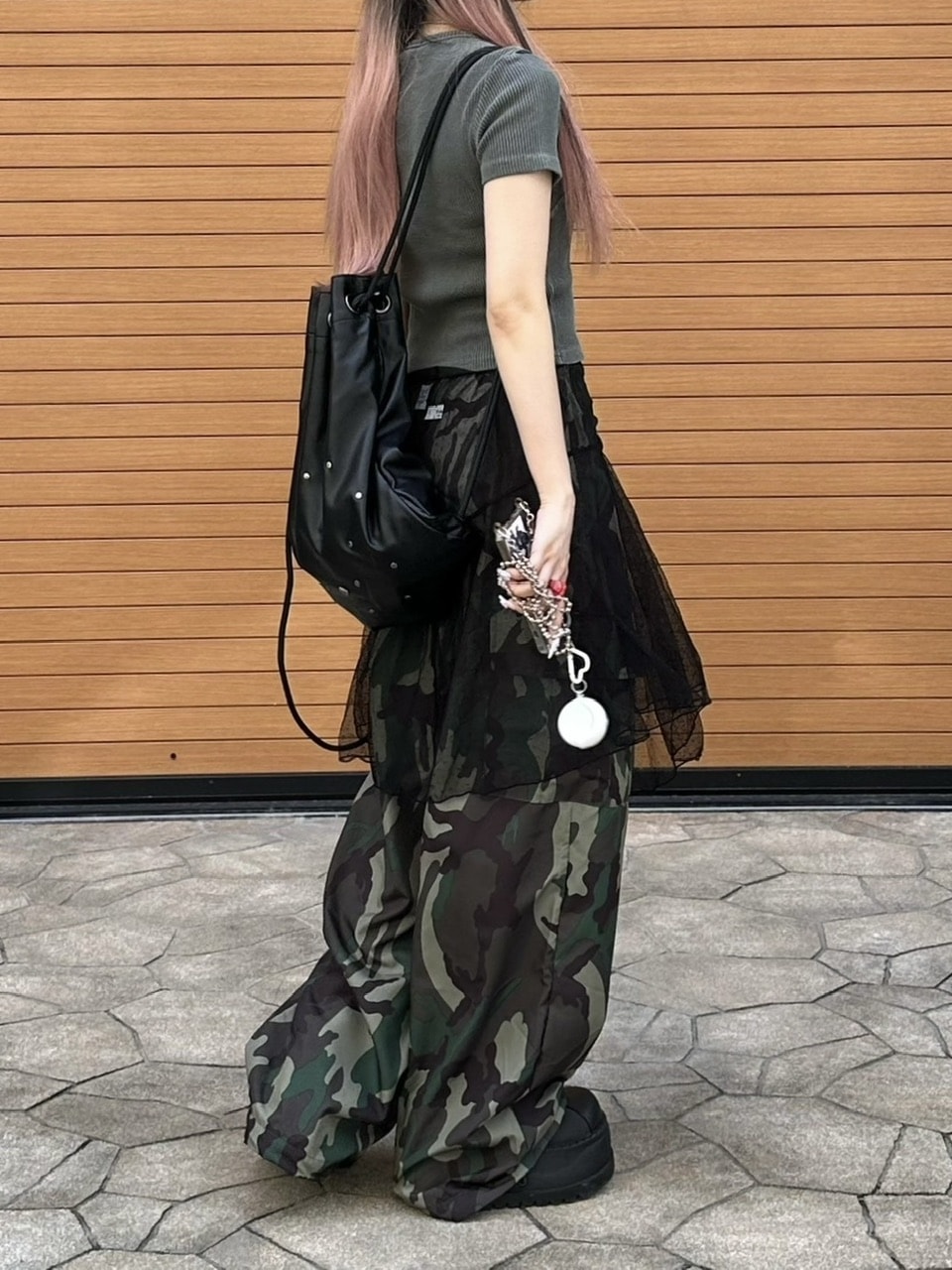 受注制【Never mind the XU】pigment rib crop tee (3color)