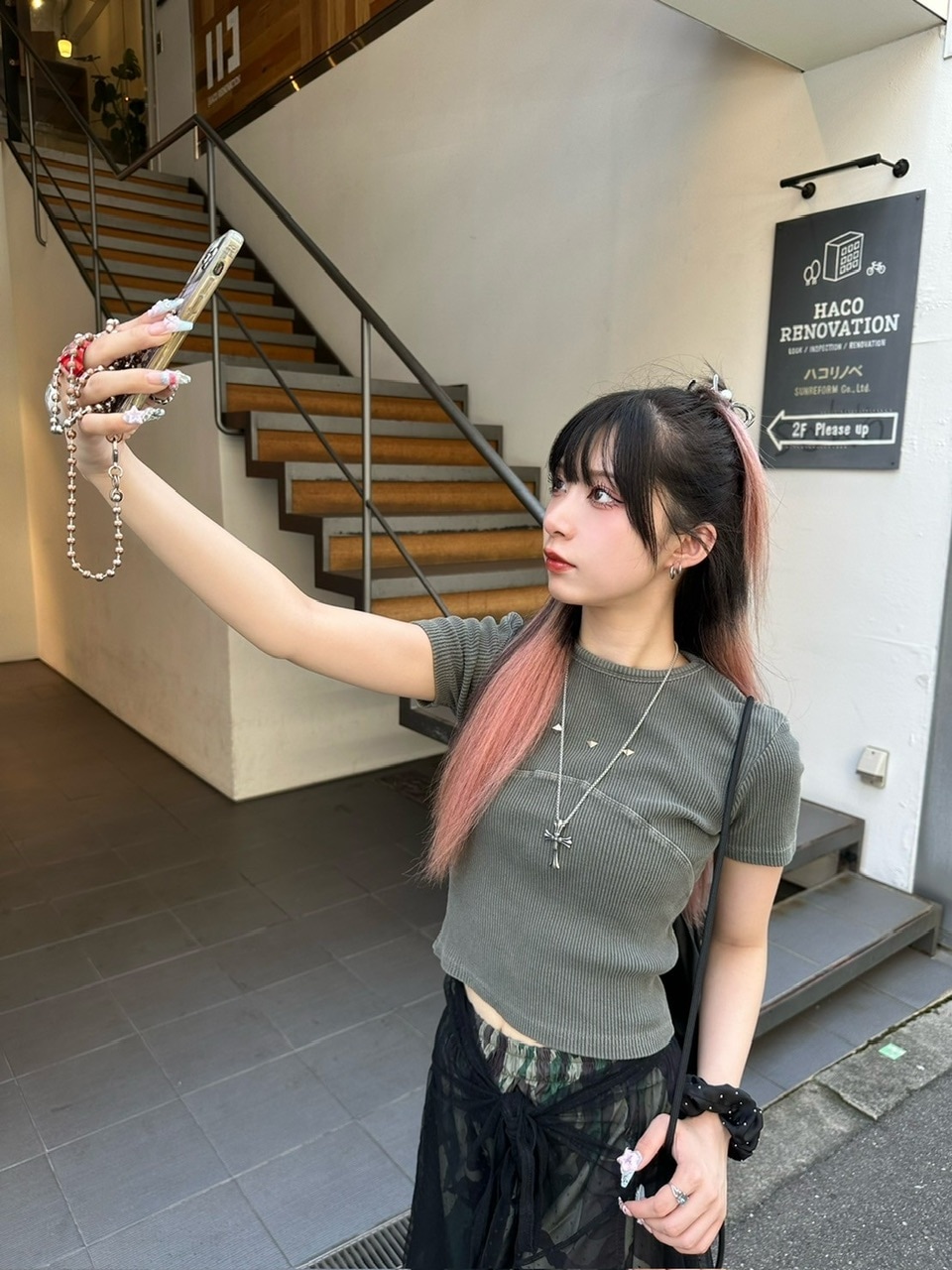 受注制【Never mind the XU】pigment rib crop tee (3color)