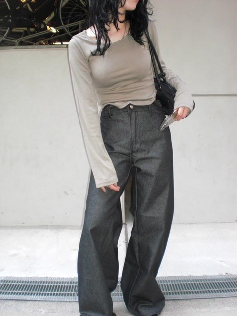 受注制【oaks】roud hem long sleeve t-shirt (4color)