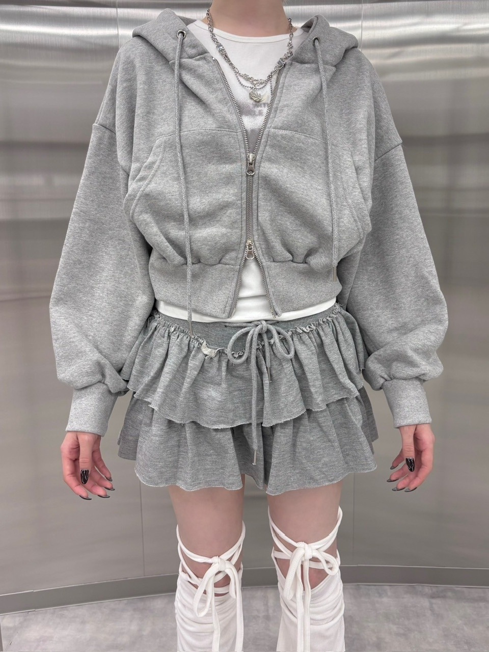 トップス Bamiki 受注制【nmtc +】crop zip up hoodie (3color) | OUR BRAND,nmtc +