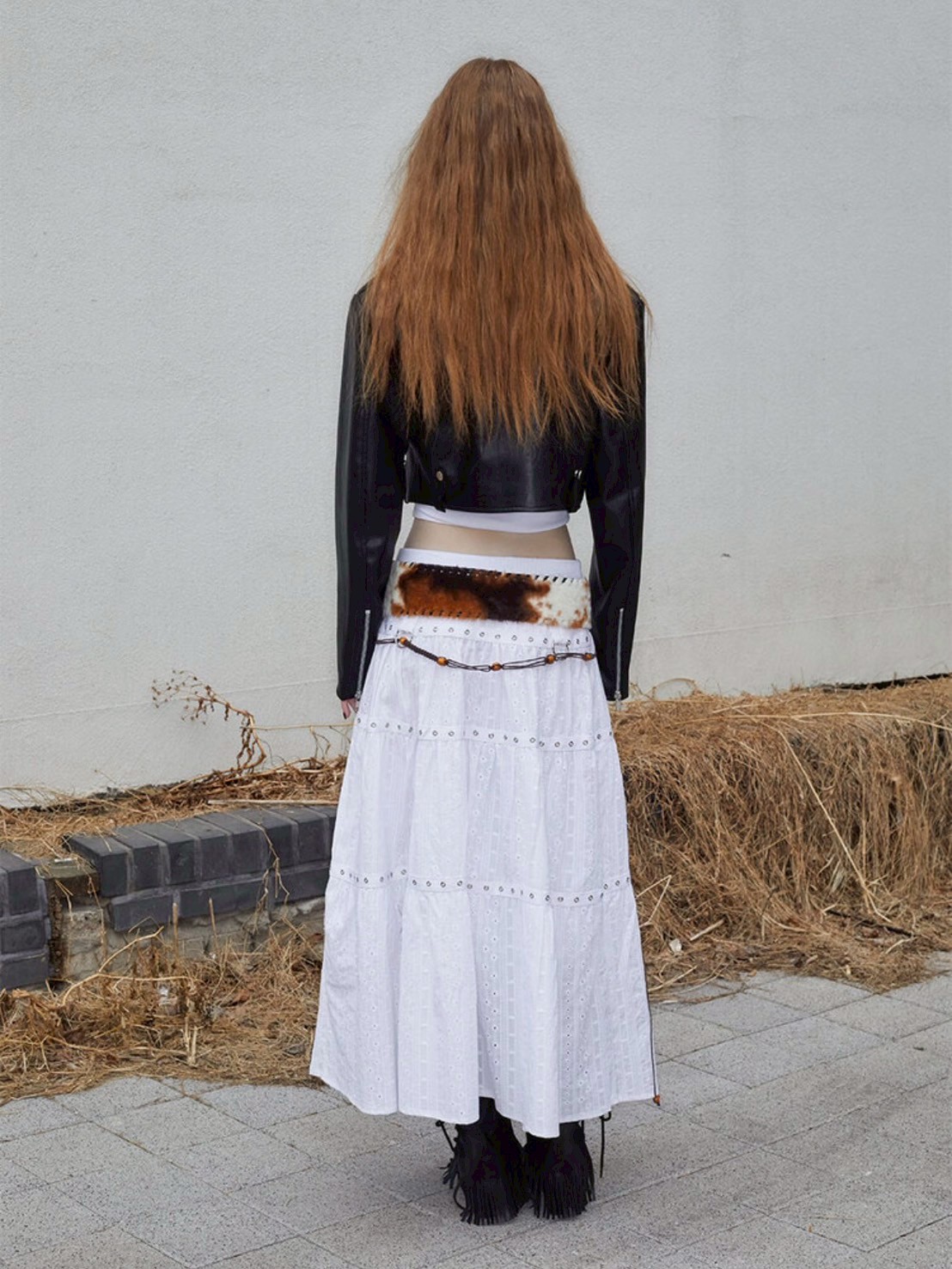 【NOTKNOWING】Tiered Eyelet Maxi Skirt マキシ スカート NOT KNOWING】Tiered Eyelet Maxi Skirt | OUR BRAND,NOT