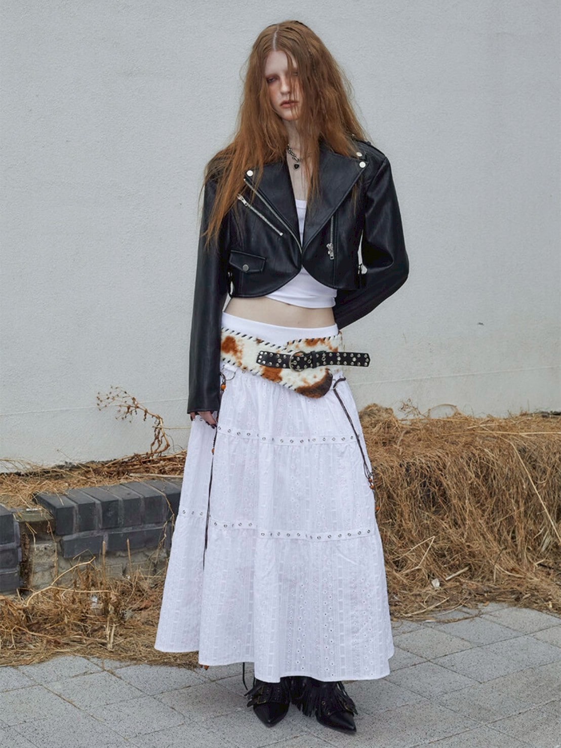 【NOT KNOWING】 Tiered Eyelet Maxi Skirt /追跡付 NOT KNOWING】Tiered Eyelet Maxi Skirt | OUR BRAND,NOT