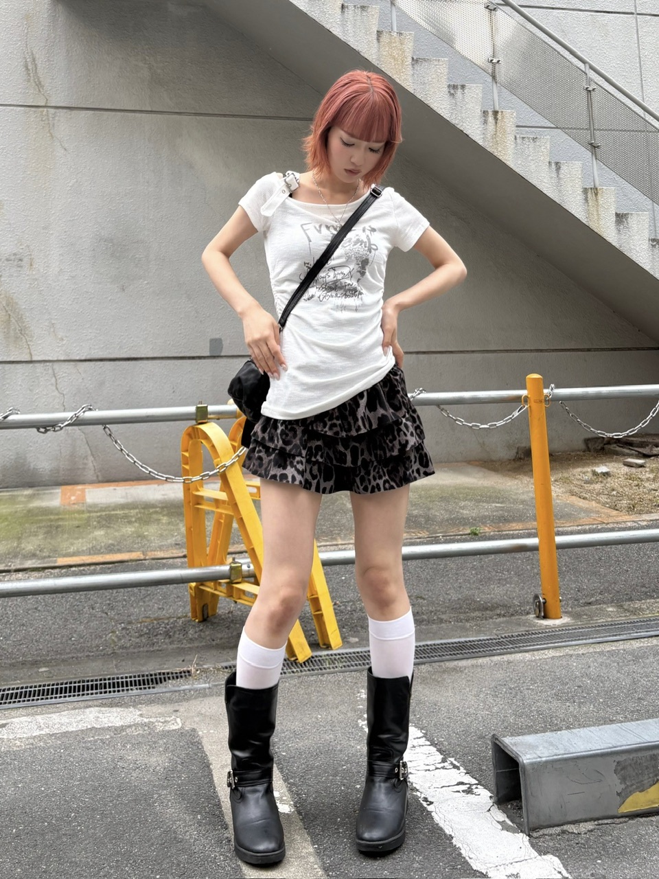 受注制【XU DOG】one shoulder punk tops (3color) / 【エックス