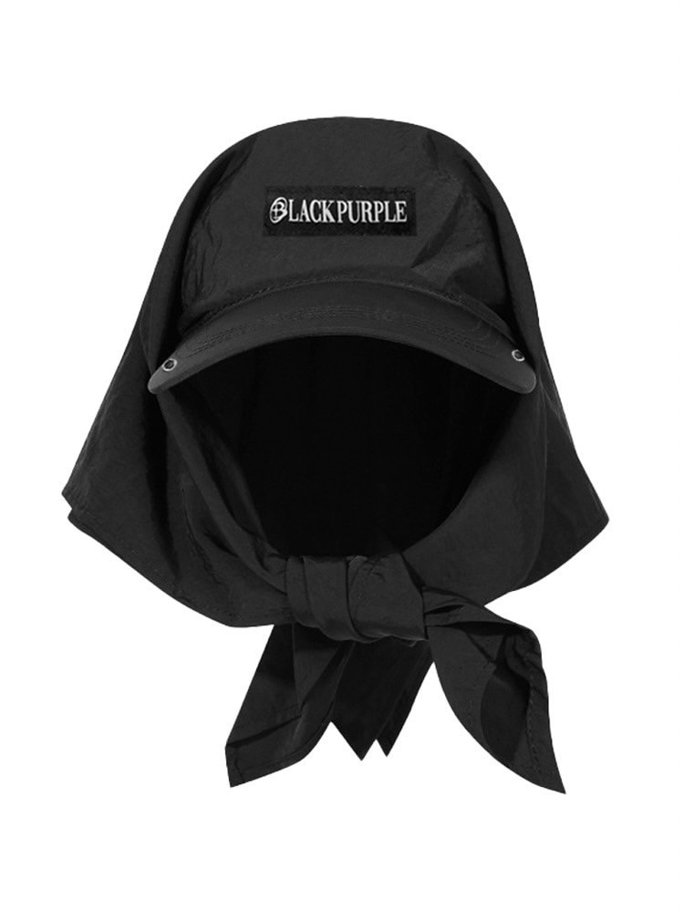 【BLACK PURPLE】Hooded Shade Bandana Cap