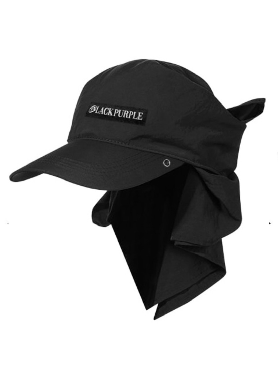 【BLACK PURPLE】Hooded Shade Bandana Cap