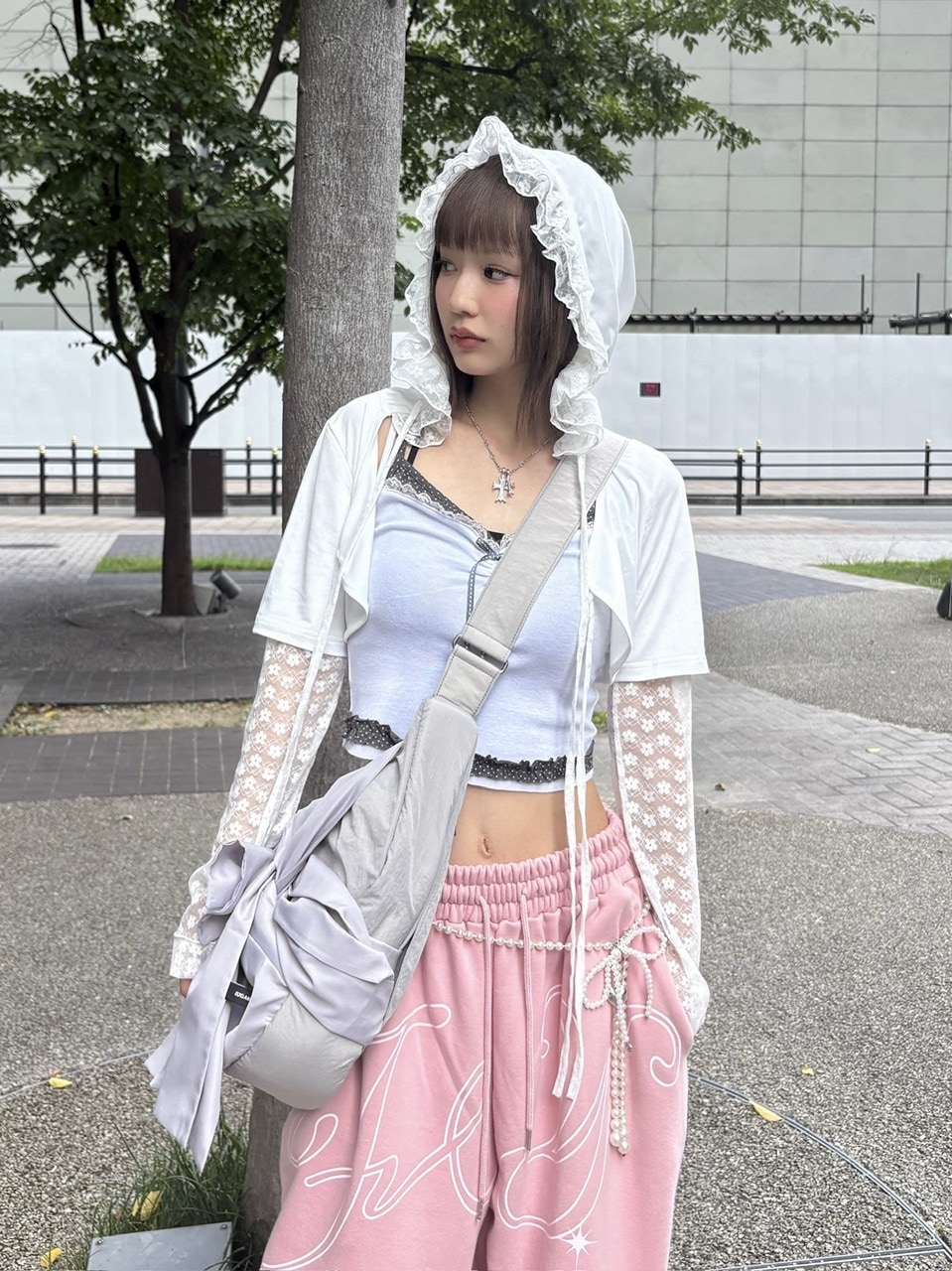 受注制【Never mind the XU】double cross necklace / 【ネバー