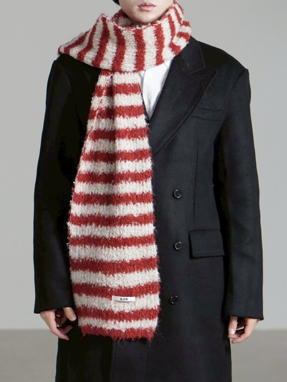 受注制【Chikashitsu +】candy border muffler / 【チカシツプラス