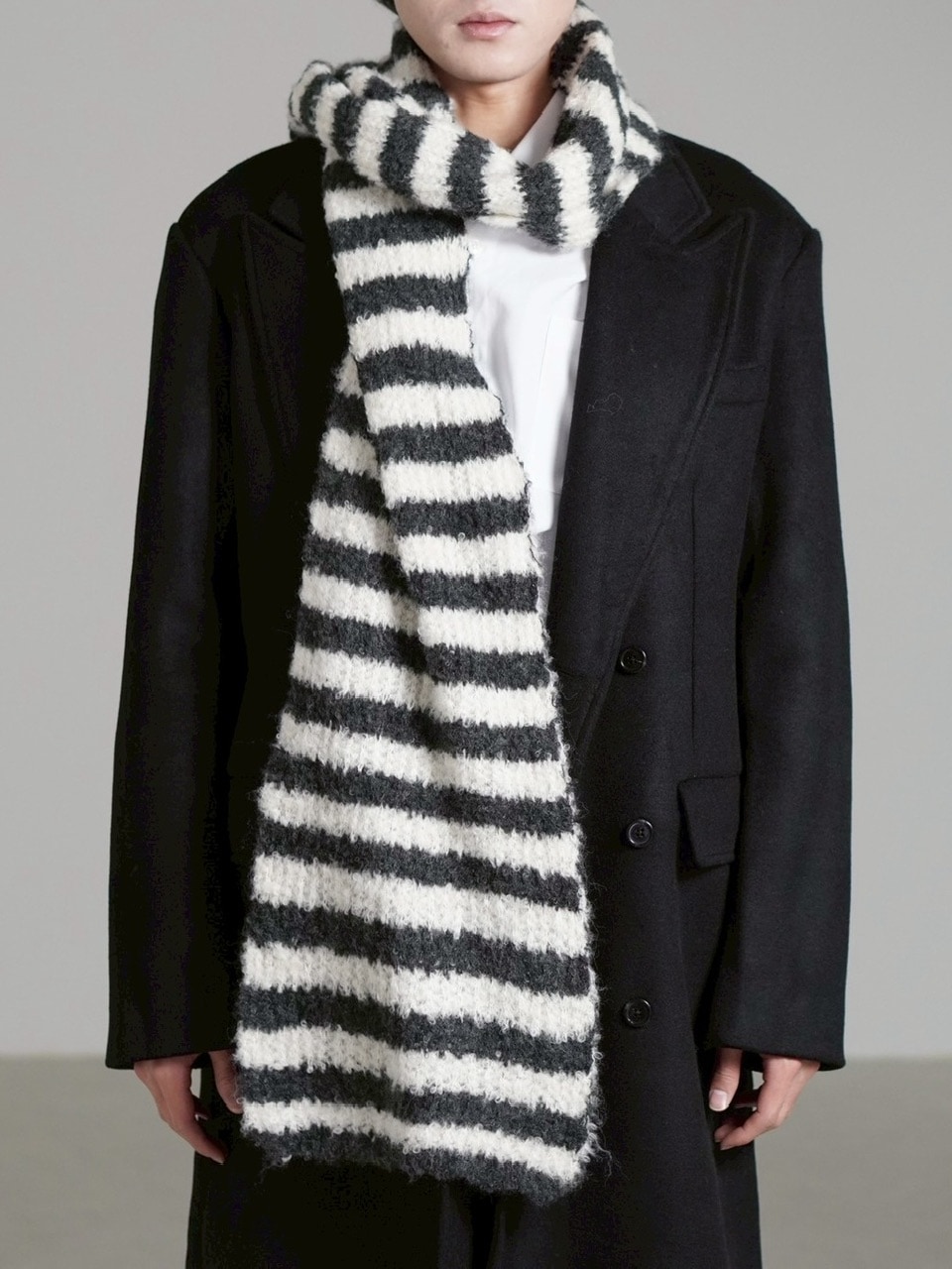 受注制【Chikashitsu +】candy border muffler / 【チカシツプラス