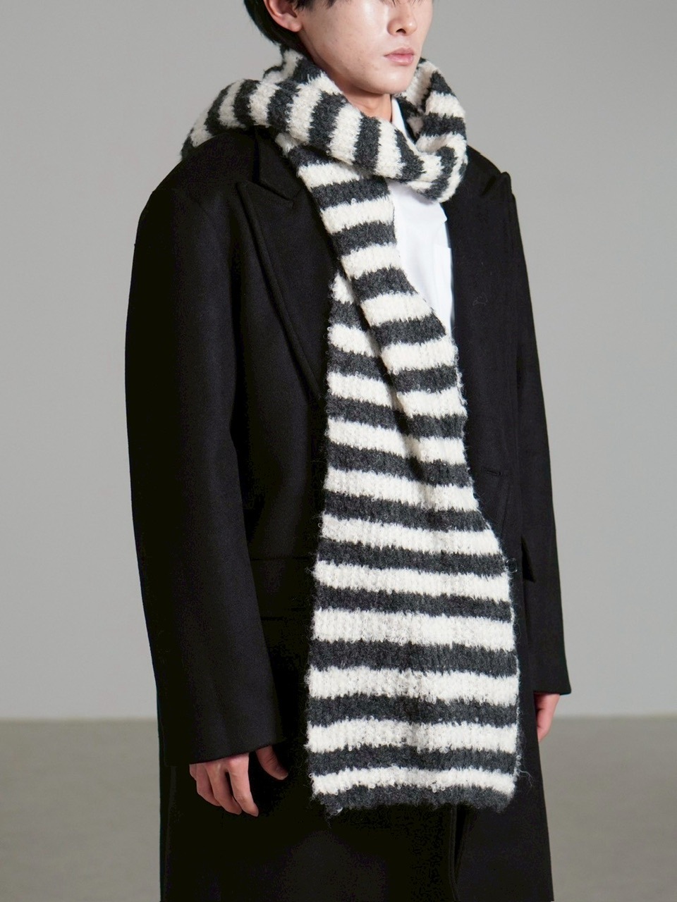 受注制【Chikashitsu +】candy border muffler / 【チカシツプラス