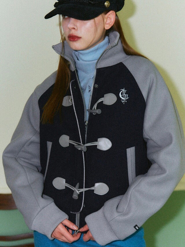 nasty fancy club スキッパートジャケット フリーサイズ 韓国 nasty fancy club スキッパートジャケット ブラック×ホワイト nasty