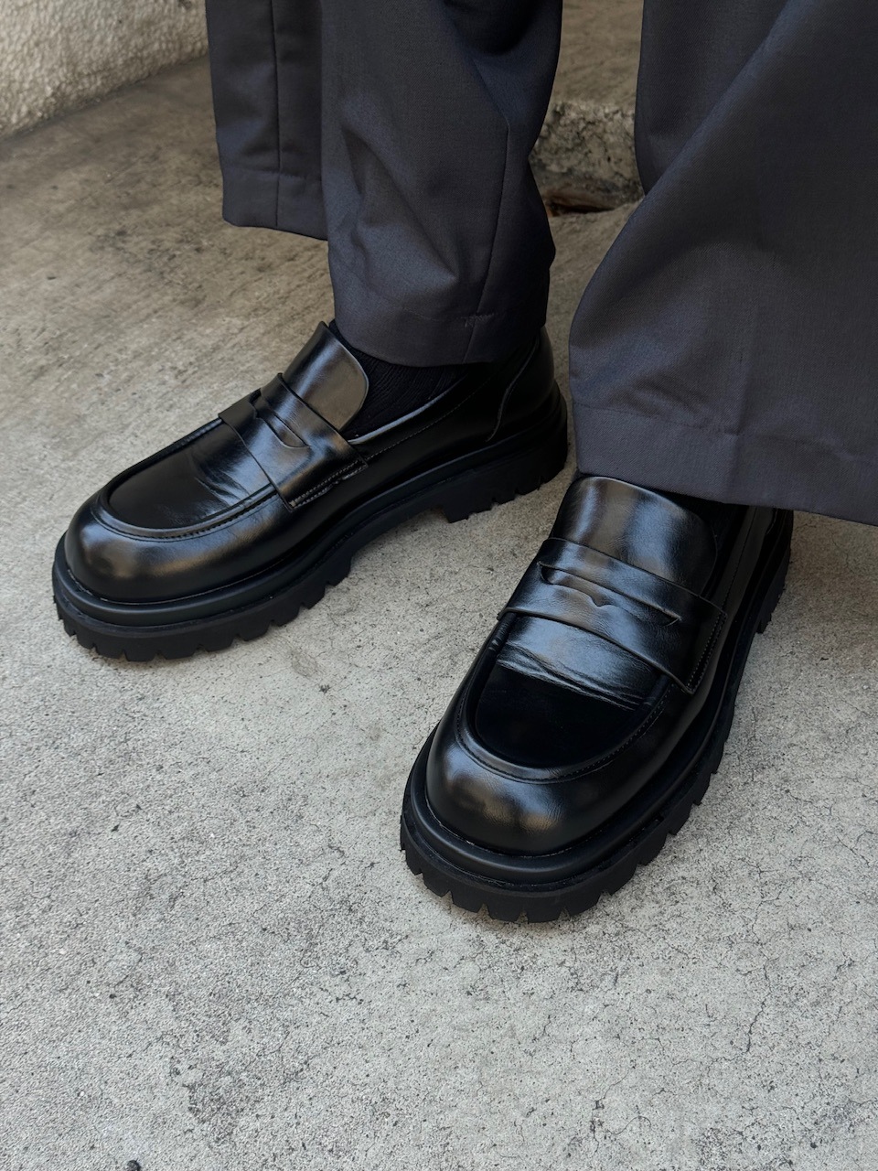 Chikashitsu + basic leather loafer ローファー 東京店WEB限定【Chikashitsu +】basic leather loafer (2color