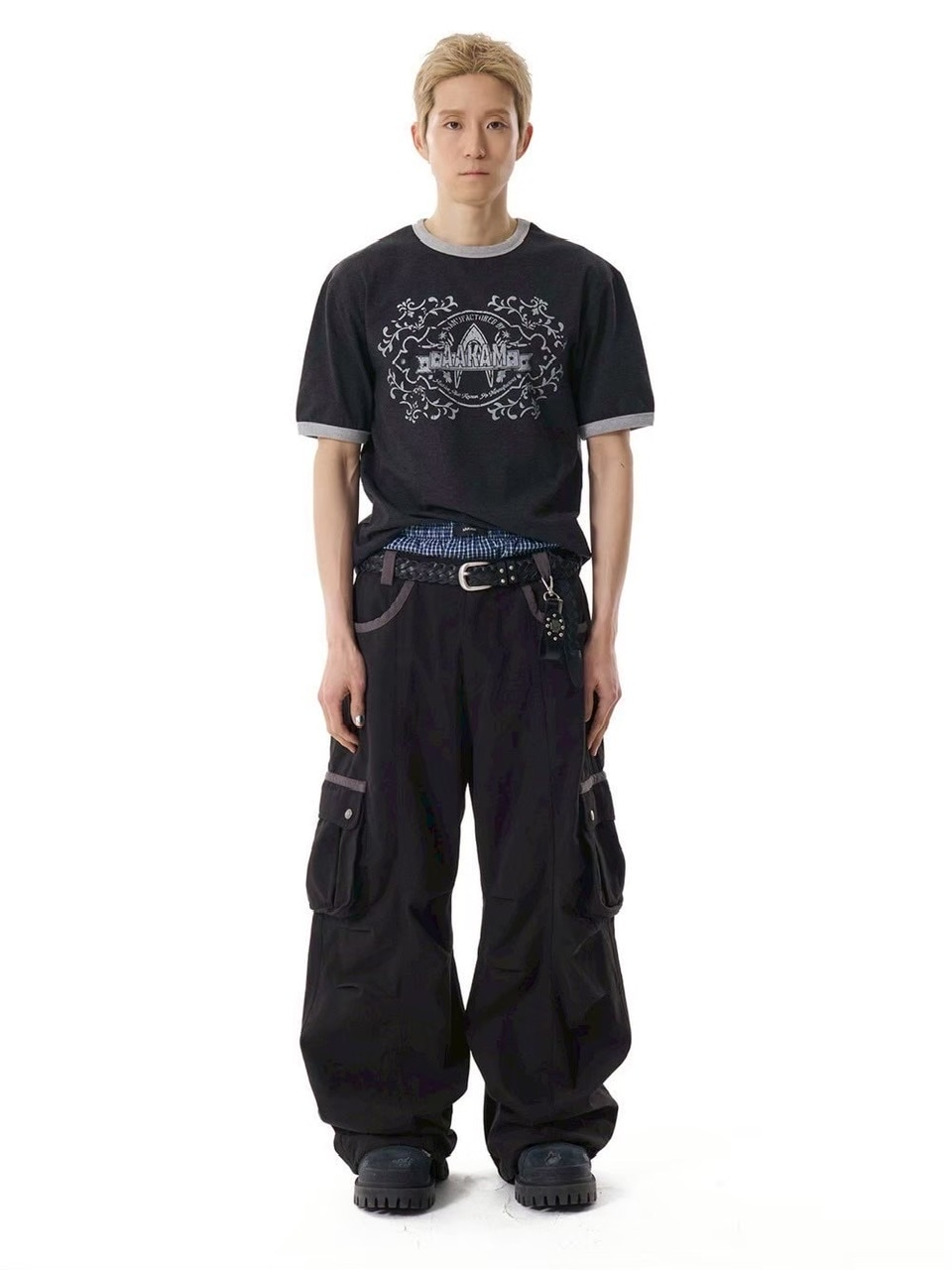 【AAKAM】Check Boxer