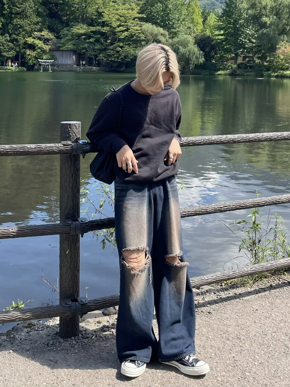 パンツ RENOL vintage wash denim wide pants RENOL】vintage wash denim wide pants | OUR BRAND,RENOL