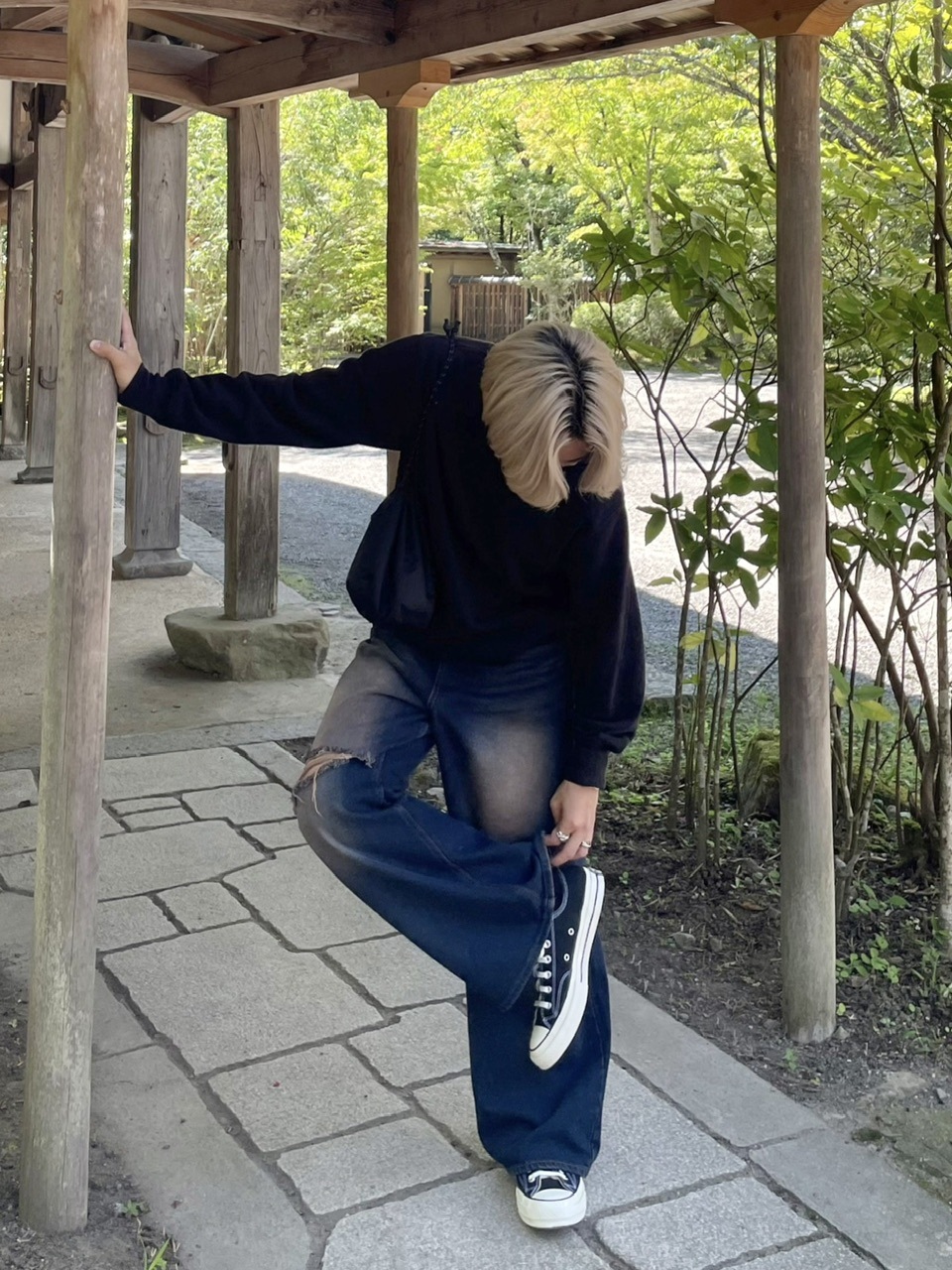RENOL】vintage wash damage denim pants | OUR BRAND,RENOL