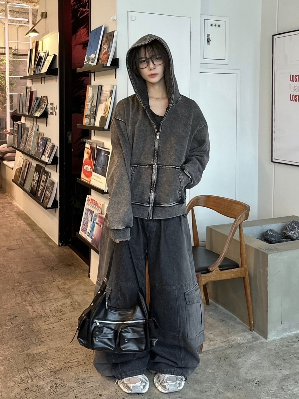【LUV CODE】denim cargo pants