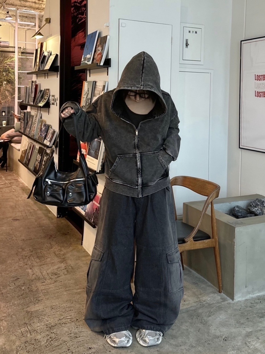 【LUV CODE】denim cargo pants