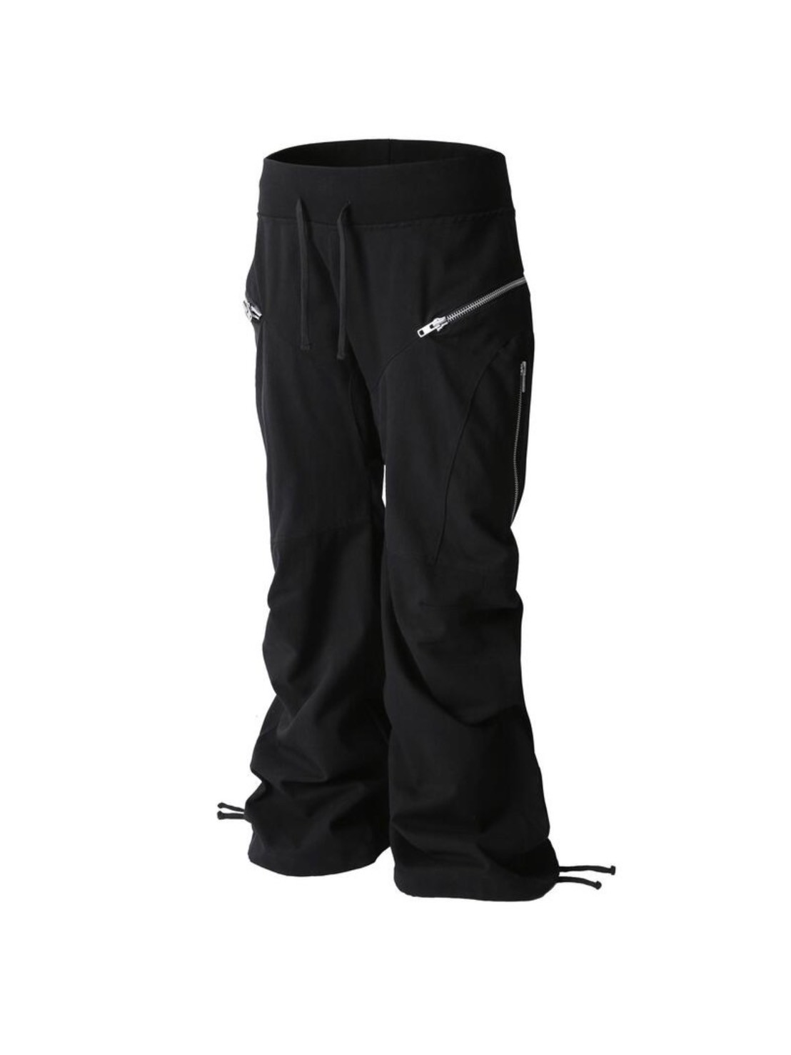 roaringrad】ZIPPER SAGGING PANTS BLACK | OUR BRAND,roaringrad