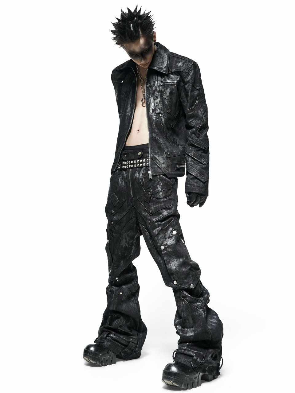 【RICH】Dark Knight Flare Pants サイズ1(M) RICH】Dark Knight Flare Waxed Pants | OUR BRAND,RICH | PRESSING