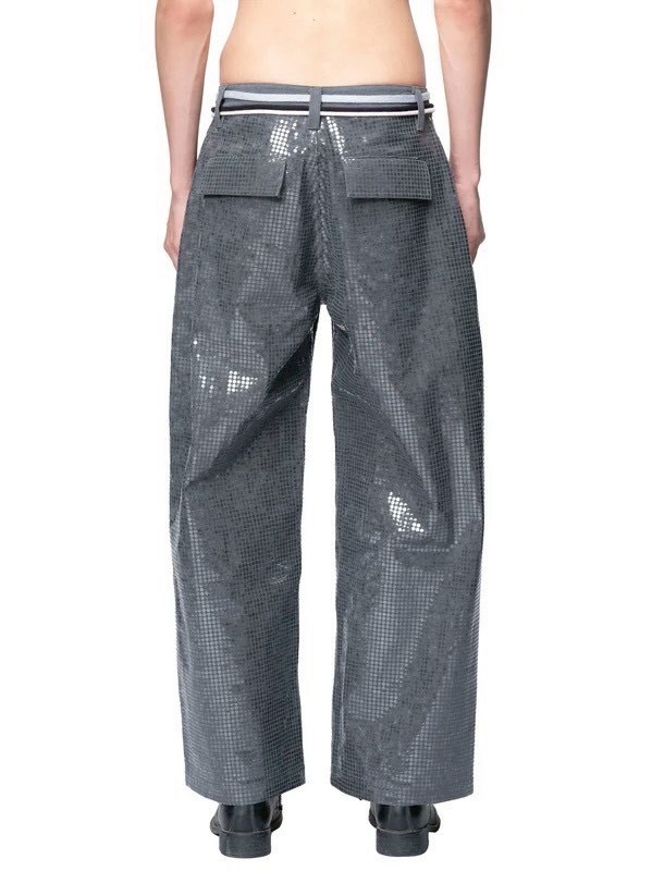 【The Boy Has No Patience】Transparent Pressed French Work Pants / 【ザボーイハズノーペーシェンス】ベルトストリングデニムパンツ