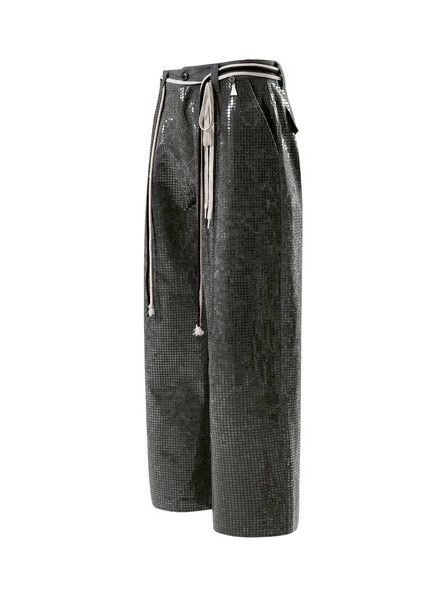 【The Boy Has No Patience】Transparent Pressed French Work Pants / 【ザボーイハズノーペーシェンス】ベルトストリングデニムパンツ