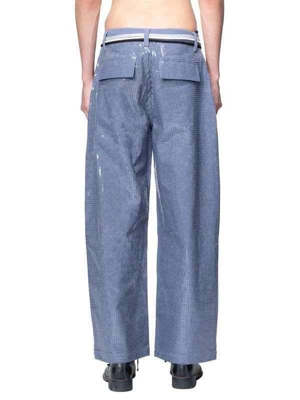 The Boy Has No Patience】Transparent Pressed French Work Pants