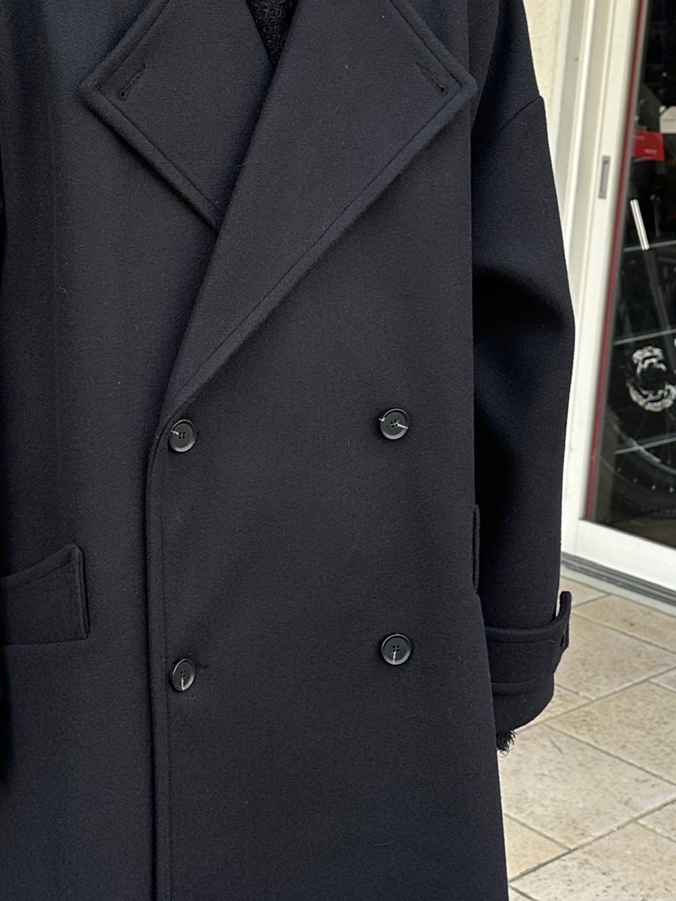 大阪店WEB限定【Chikashitsu +】oversized wool double coat (2color)