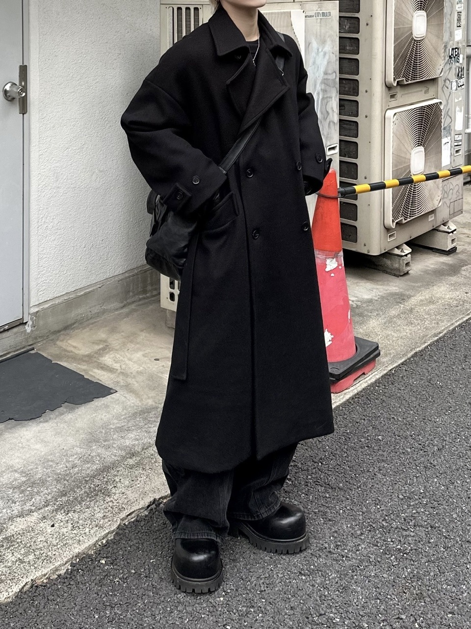 大阪店WEB限定【Chikashitsu +】oversized wool double coat (2color)