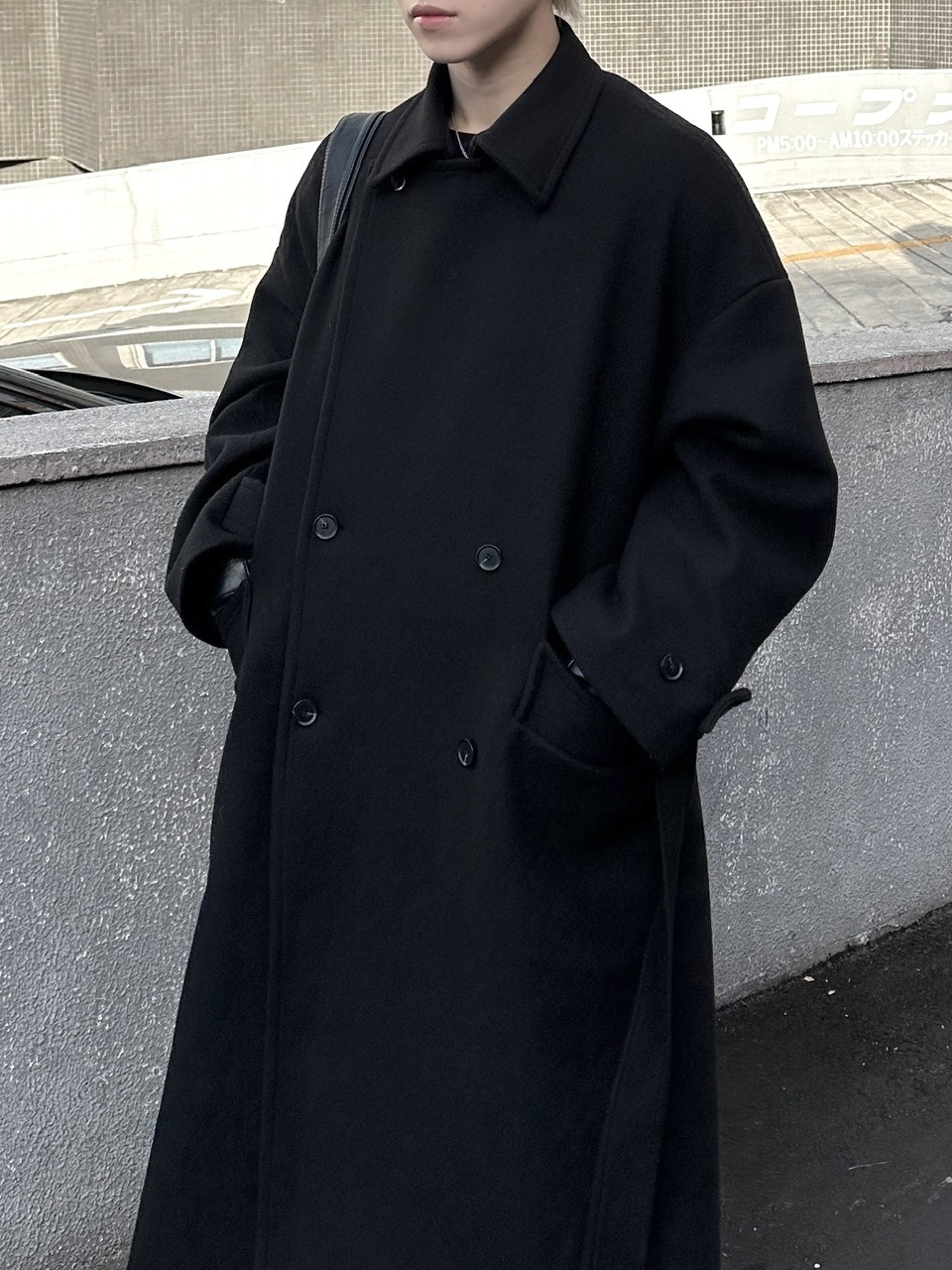 大阪店WEB限定【Chikashitsu +】oversized wool double coat (2color