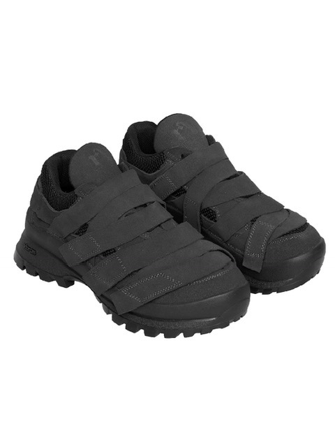 C2H4 黒 厚底 Vibram　スニーカー　26.5cmブラック　ビブラム 美品】レザーメッシュスニーカー ZARA Vibramビブラム ブラック