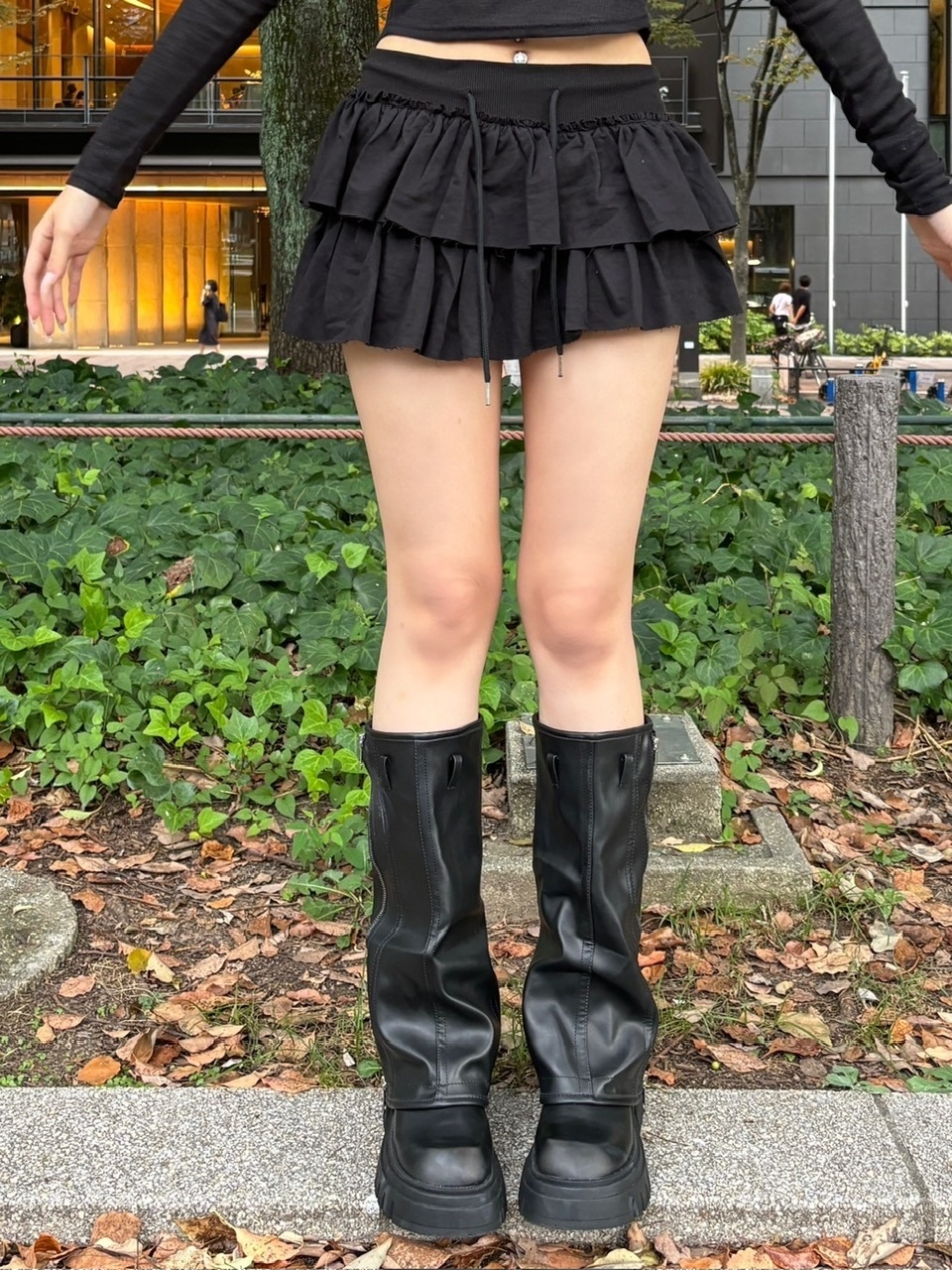 受注制【oaks】sweat frill mini skirt (3color) / 【オークス