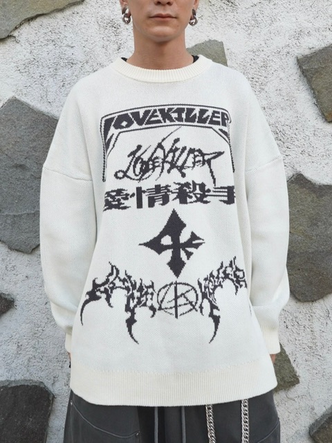 LOVE KILLER】Total logo oversize knit | OUR BRAND,LOVE KILLER