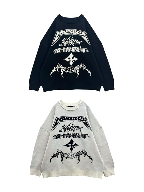 LOVE KILLER】Total logo oversize knit | OUR BRAND,LOVE KILLER