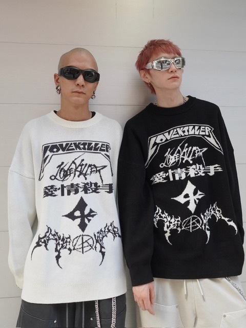 LOVE KILLER】Total logo oversize knit | OUR BRAND,LOVE KILLER