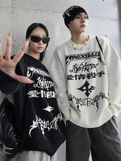 LOVE KILLER】Total logo oversize knit | OUR BRAND,LOVE KILLER