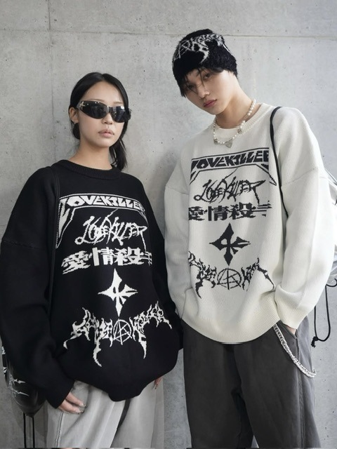 LOVE KILLER】Total logo oversize knit | OUR BRAND,LOVE KILLER