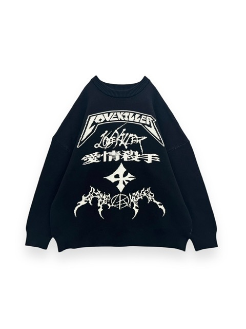 *p(R)ojectR® Heart P knit 即完売品 XL LOVE KILLER】Total logo oversize knit | OUR BRAND,LOVE KILLER