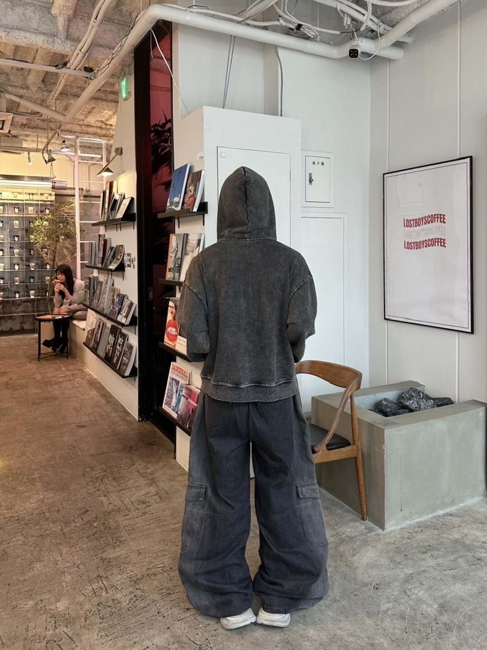 【LUV CODE】pigment zip up hoodie