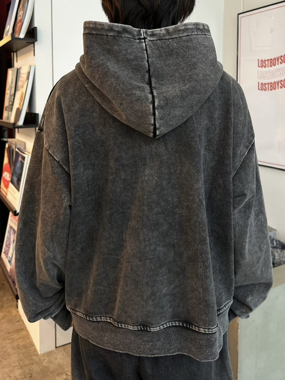 【LUV CODE】pigment zip up hoodie