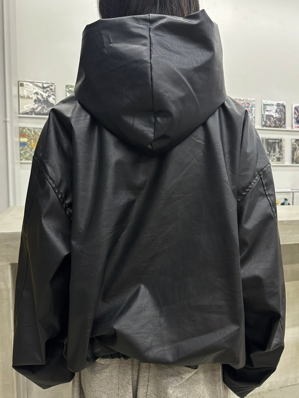 受注制【LUV CODE】leather hooded jacket | OUR BRAND,LUV CODE