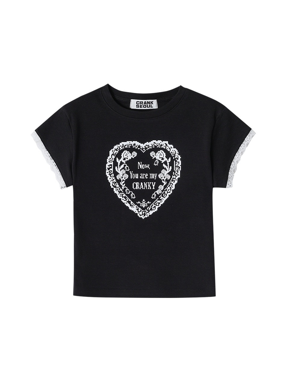 CRANK】LACE HEART PRINTING TOP | OUR BRAND,CRANK | PRESSING