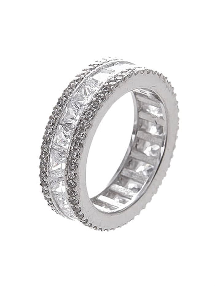 BLACK PURPLE】AAA DIA CRYSTAL 3-LINE RING | OUR BRAND,BLACK PURPLE