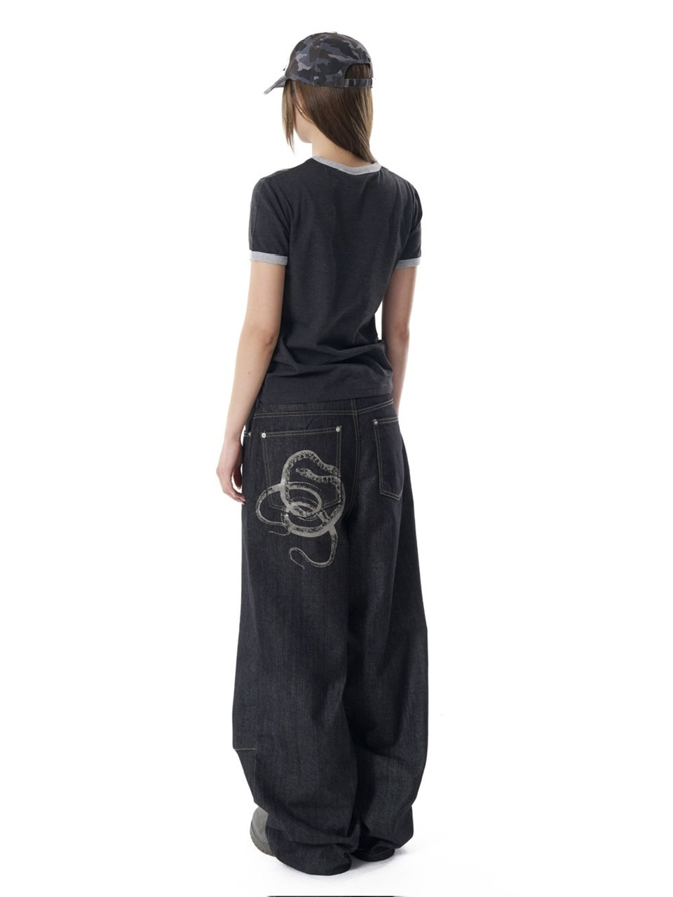 AAKAM】Snake Printed Denim Pants | OUR BRAND,AAKAM AAKAM】Snake Printed Denim Pants | OUR BRAND,AAKAM