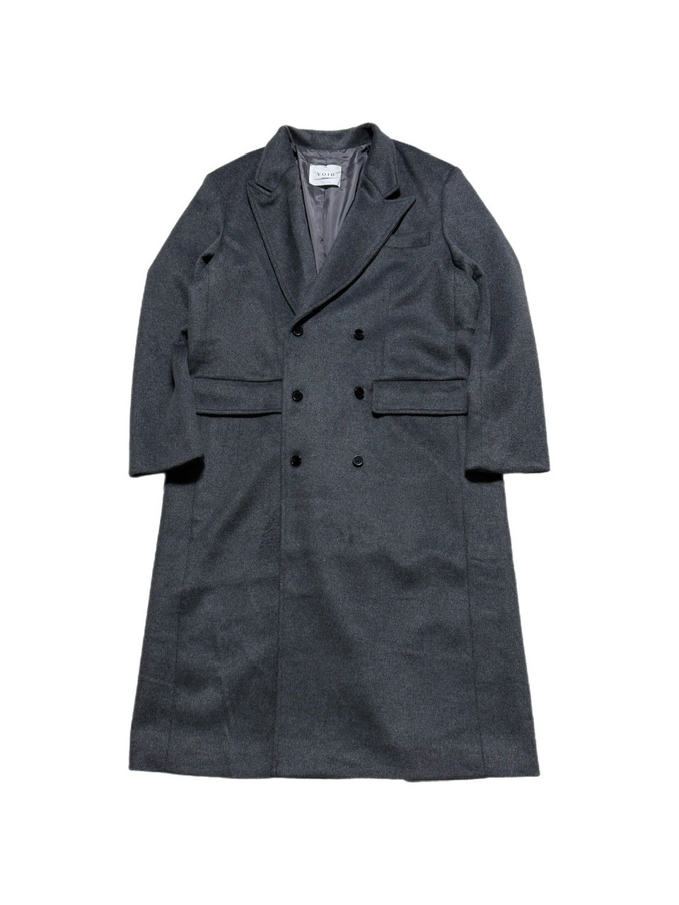 【Chikashitsu +】overfit cashmere blend double long coat / 【チカシツプラス】オーバーフィットカシミヤブレンドダブルロングコート (3color)