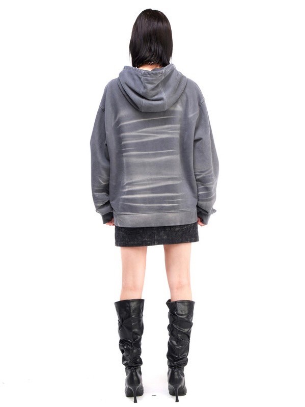 【BLR BLUER】Embroidery Washed Hoodie