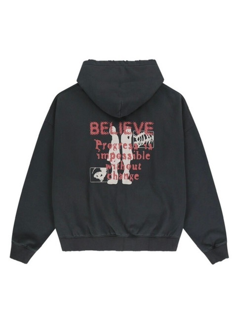 DOMINANT★韓国★Believe Vintage Bio Washing Hoodie Zip-Up DOMINANT】Believe Vintage Bio Washing Hoodie Zip-Up | OUR