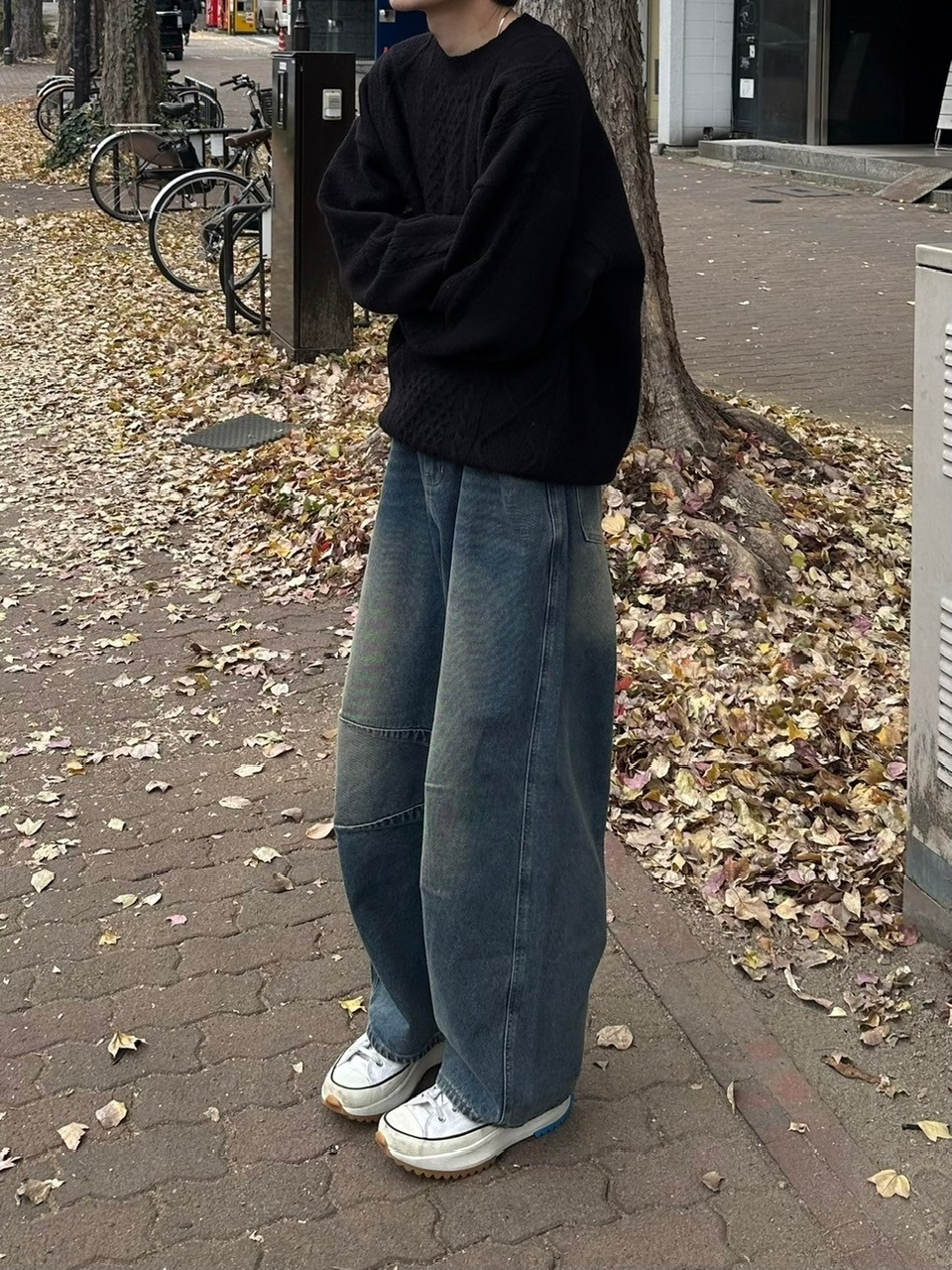 受注制【youll】pin tuck denim pants (2color)